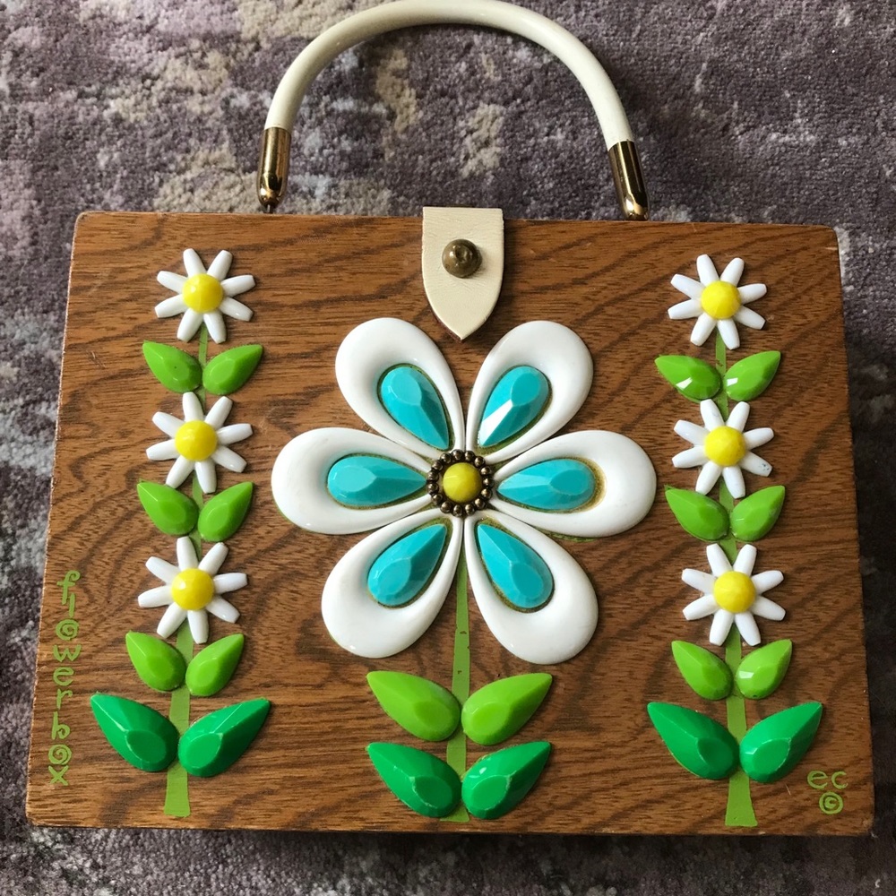 Enid Collins vintage “Flowerbox” box bag